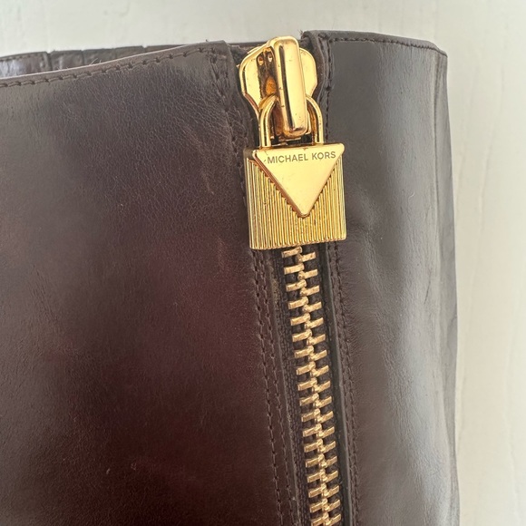 Michael Kors Tall Brown Leather Boots - Picture 6 of 11